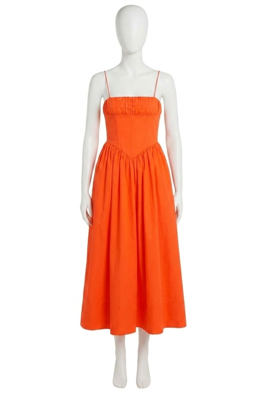 NEW RONNY KOBO barrett drop waist dress in red